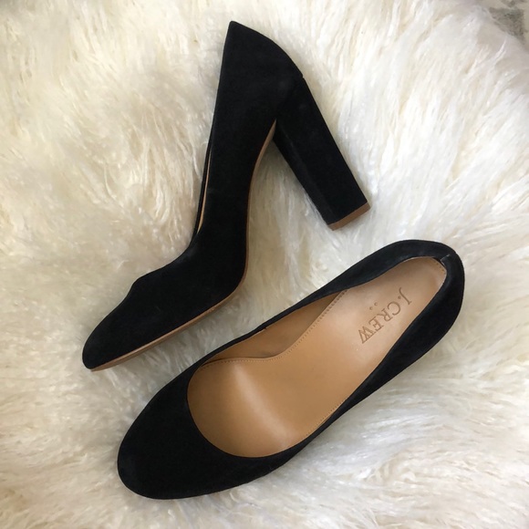 J. Crew Shoes - J Crew Black Suede Pumps Heels